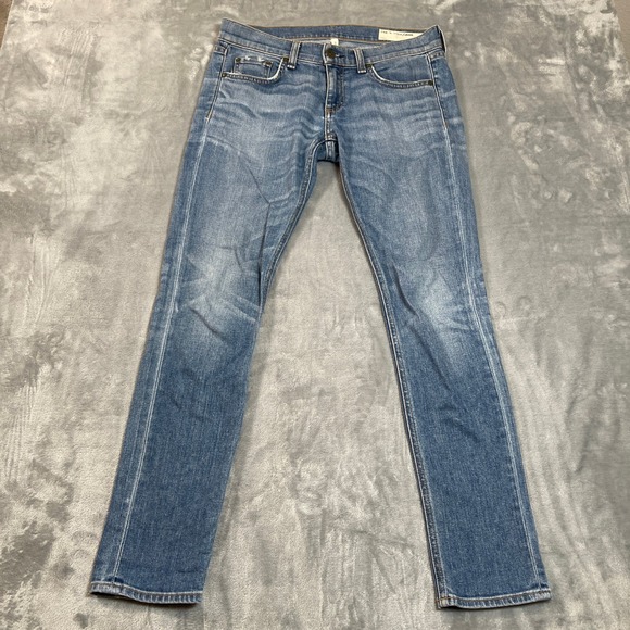 rag & bone Denim - Rag Bone Jeans Womens Size 24 Tomboy Medium Wash Distressed Cropped